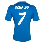 13-14 Real Madrid #7 Ronaldo Away Blue Soccer Jersey Shirt