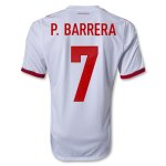 2013 Mexico #7 P.BARRERA Away White Soccer Jersey Shirt