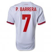 2013 Mexico #7 P.BARRERA Away White Soccer Jersey Shirt