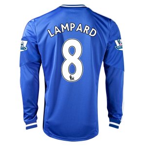 13-14 Chelsea #8 LAMPARD Home Long Sleeve Jersey Shirt