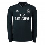 Real Madrid Away Soccer Jersey 2018/19 LS Black