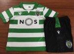 Children Sporting CP Home Soccer Suits 2019/20 Shirt and Shorts