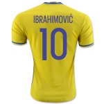 Sweden Home Soccer Jersey 2016 IBRAHIMOVIC #10
