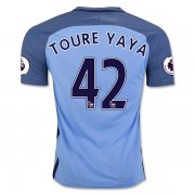 Manchester City Home Soccer Jersey 16/17 42 TOURE YAYA