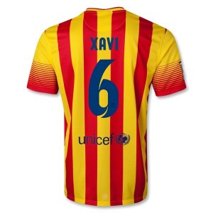 13-14 Barcelona #6 XAVI Away Soccer Jersey Shirt