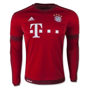 Bayern Munich Home Soccer Jersey LS 2015-16 [1506131170]