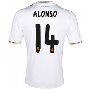 13-14 Real Madrid #14 Alonso Home Jersey Shirt