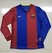Retro Barcelona Home Long Sleeve Soccer Jerseys 2006/07
