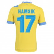 13-14 Napoli #17 Hamsik Away Yellow Jersey Shirt