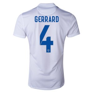 2014 England GERRARD #4 Home Soccer Jersey