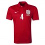 2013 England #4 GERRARD Away Red Jersey Shirt