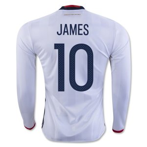 Colombia LS Home Soccer Jersey 2016 JAMES 10