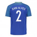Brazil Away Soccer Jersey 2016 Dani Alves 2