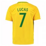 Brazil Home Soccer Jersey 2016/17 Lucas 7
