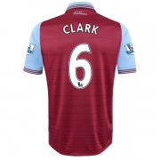 Aston Villa Home Soccer Jersey 2015-16 CLARK #6