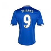 13-14 Chelsea #9 Torres Blue Home Soccer Jersey Shirt