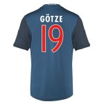 13-14 Bayern Munich #19 Gotze Away Black&Blue Jersey Shirt
