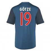 13-14 Bayern Munich #19 Gotze Away Black&Blue Jersey Shirt