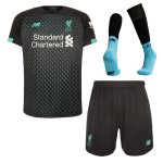 Liverpool 19/20 Third Away Black&Green Soccer Jerseys Whole Kit(Shirt+Short+Socks)
