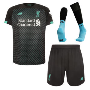 Liverpool 19/20 Third Away Black&Green Soccer Jerseys Whole Kit(Shirt+Short+Socks)