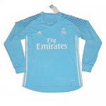 Real Madrid Goalkeeper Soccer Jersey 16/17 LS Blue