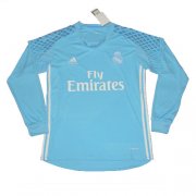 Real Madrid Goalkeeper Soccer Jersey 16/17 LS Blue