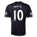 13-14 Chelsea #10 MATA Black Away Soccer Jersey Shirt
