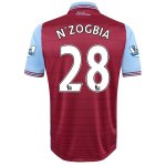 Aston Villa Home Soccer Jersey 2015-16 N'ZGOBIA #28