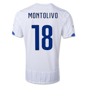 14-15 Italy Away MONTOLIVO #18 Soccer Jersey