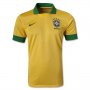 13/14 Brazil #3 T.Silva Yellow Home Jersey Shirt