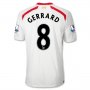 13-14 Liverpool #8 GERRARD Away White Soccer Jersey Shirt