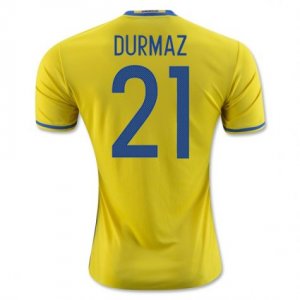 Sweden Home Soccer Jersey 2016 Durmaz 21