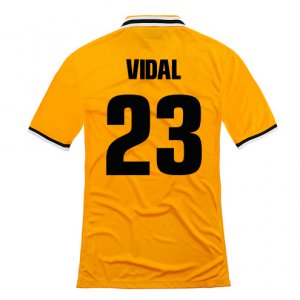 13-14 Juventus #23 Vidal Away Yellow Jersey Shirt