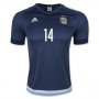 Argentina MASCHERANO #14 Away Soccer Jersey 2015/16