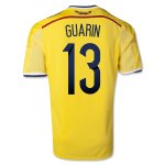 2014 Colombia #13 GUARIN Home Yellow Jersey Shirt