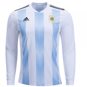 Argentina Home Soccer Jersey Shirt LS 2018 World Cup