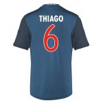 13-14 Bayern Munich #6 Thiago Away Black&Blue Jersey Shirt