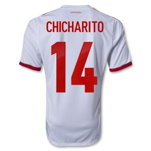 2013 Mexico #14 CHICHARITO Away White Soccer Jersey Shirt