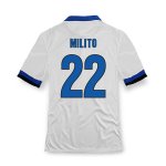 13-14 Inter Milan #22 Milito Away White Soccer Jersey Shirt