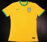 Brazil Home Authentic Soccer Jersey Yellow 2020