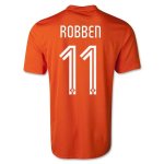 Netherlands 2014/15 Home Soccer Shirt #11 ROBBEN