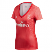Womens 18-19 Real Madrid 3rd Soccer Jersey Shirt Red