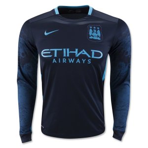 Manchester City Away Soccer Jersey 2015-16 LS