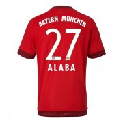 Bayern Munich Home Soccer Jersey 2015-16 ALABA #27