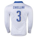 Italy Away Soccer Jersey 2016 CHIELLINI #3 LS
