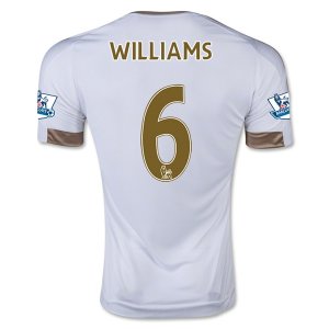 Swansea City Home Soccer Jersey 2015-16 WILLIAMS #6