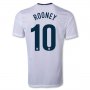 2013 England #10 ROONEY Home White Jersey Shirt