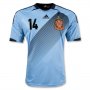 2012 Spain #14 Alonso Blue Away Soccer Jersey Shirt