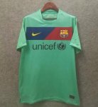 Retro Barcelona Away Green Soccer Jerseys 2010/11