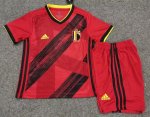 Children Belgium Home Soccer Suits 2020/2021 EURO